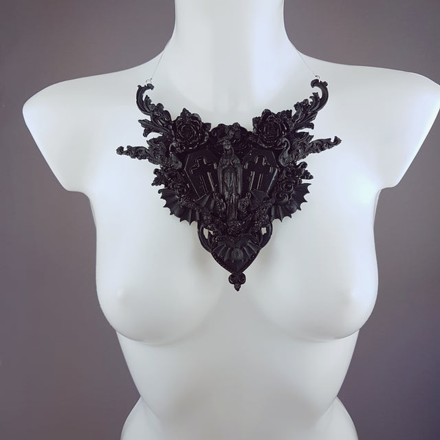 "Beleth" Ornate Black Filigree Neckpiece