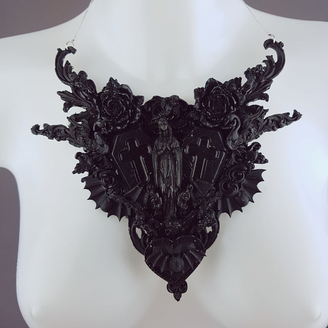 "Beleth" Ornate Black Filigree Neckpiece