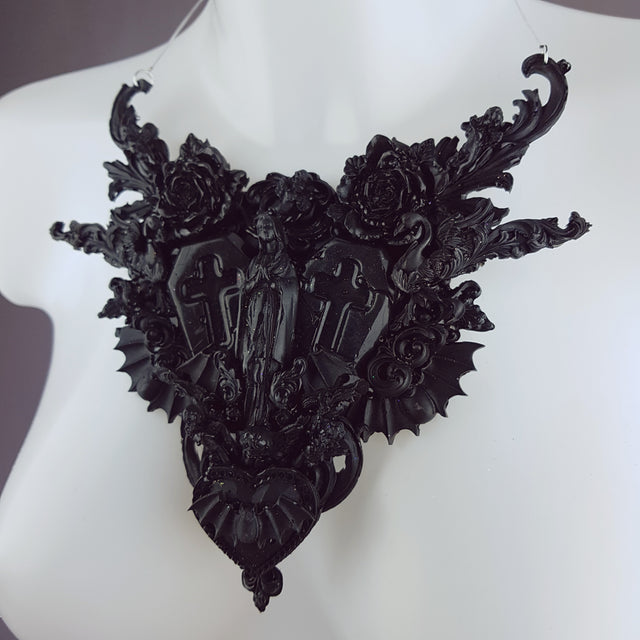 "Beleth" Ornate Black Filigree Neckpiece