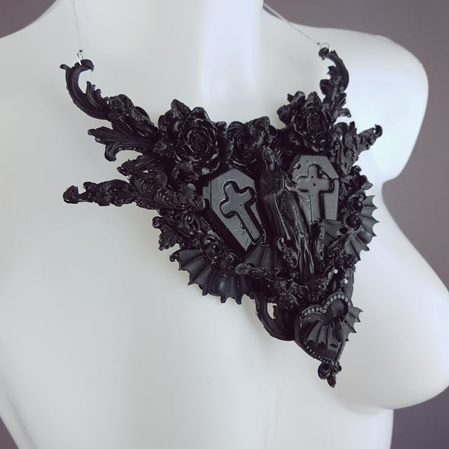 "Beleth" Ornate Black Filigree Neckpiece