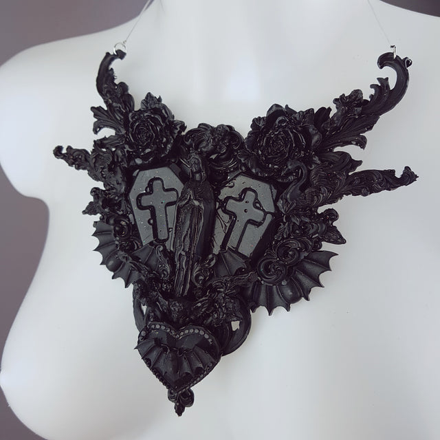 "Beleth" Ornate Black Filigree Neckpiece