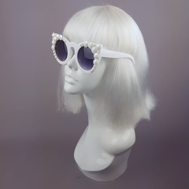 "Yuki-Onna" Iridescent Glitter Gem Sunglasses