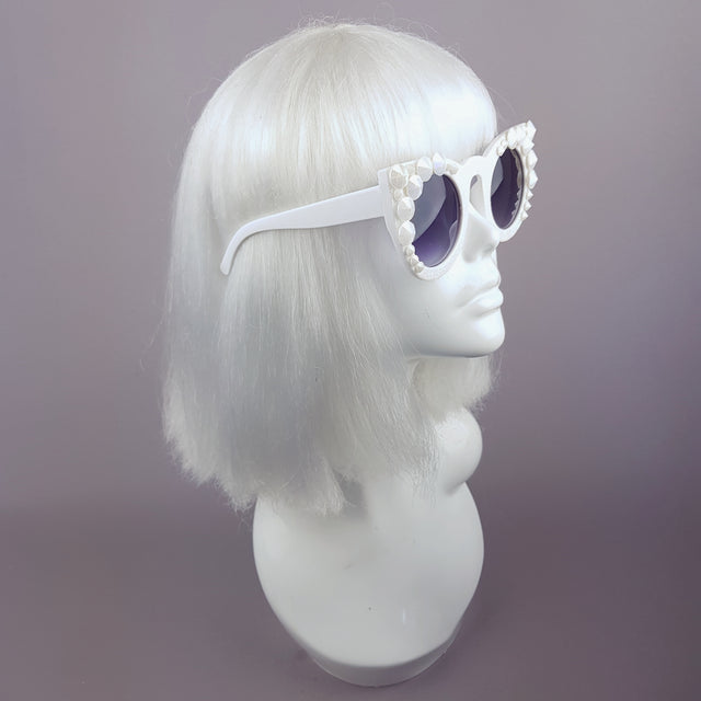 "Yuki-Onna" Iridescent Glitter Gem Sunglasses