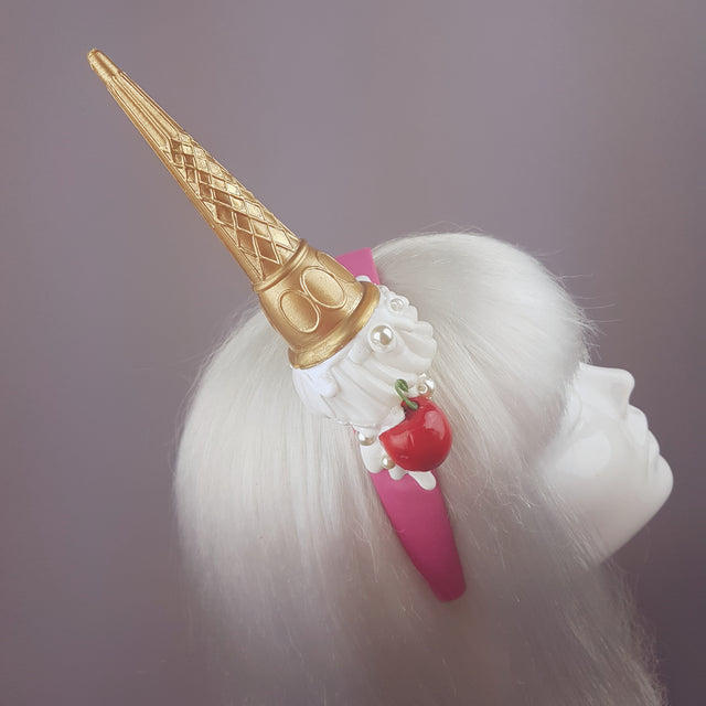 "Calamità" Quriky Dropped Ice Cream Headband