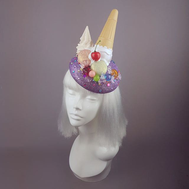 "Temptation" Dropped Ice Cream & Candy Glitter Hat