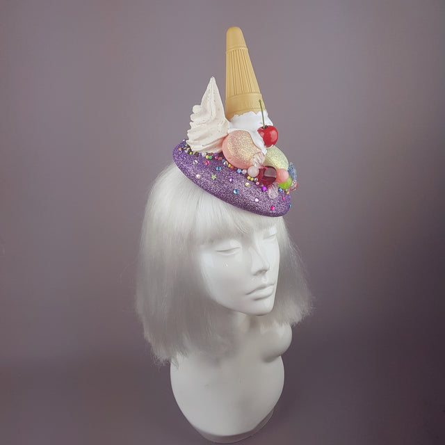 "Temptation" Dropped Ice Cream & Candy Glitter Hat