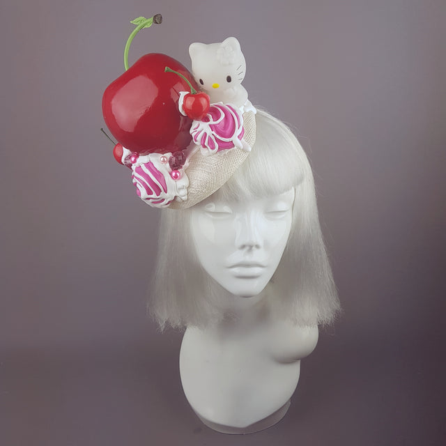 "Naughty Kitty" Giant Cherry and Ice Cream Hat
