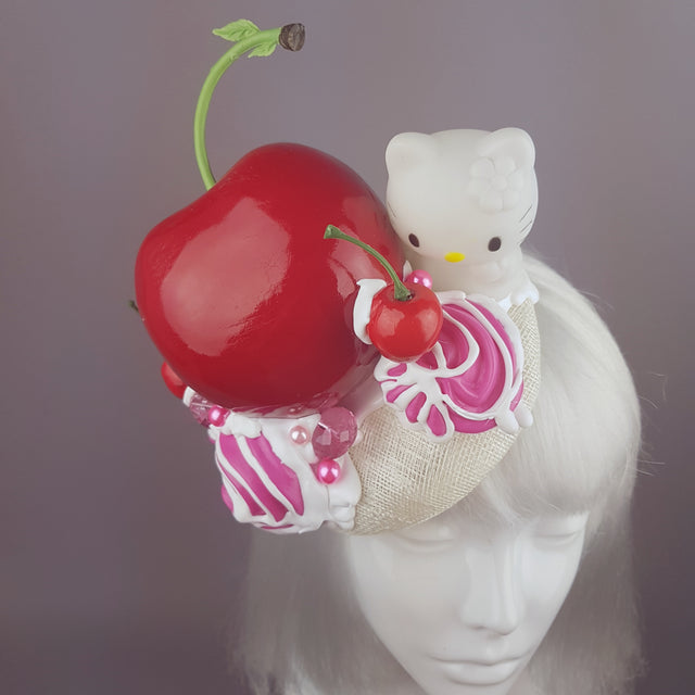 "Naughty Kitty" Giant Cherry and Ice Cream Hat