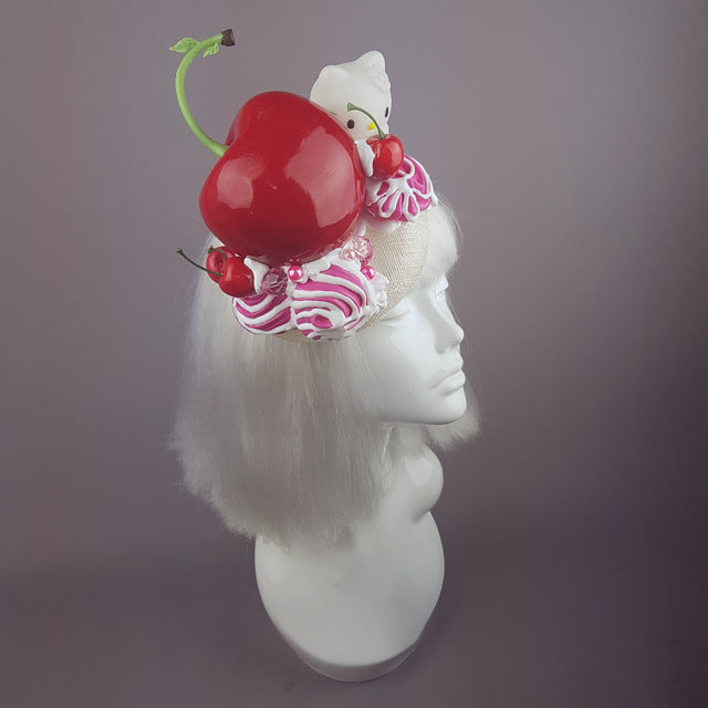 "Naughty Kitty" Giant Cherry and Ice Cream Hat