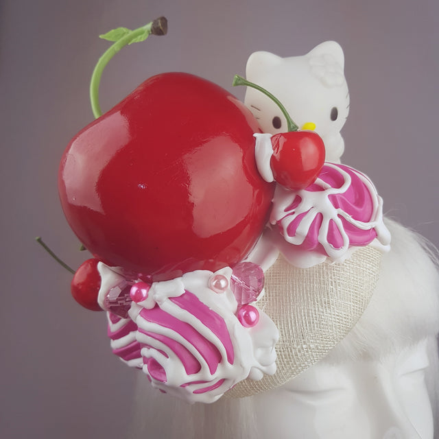 "Naughty Kitty" Giant Cherry and Ice Cream Hat