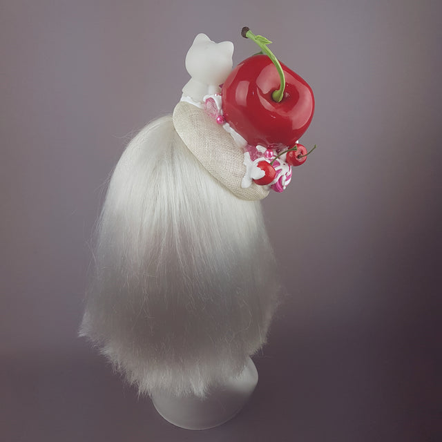 "Naughty Kitty" Giant Cherry and Ice Cream Hat