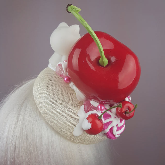 "Naughty Kitty" Giant Cherry and Ice Cream Hat