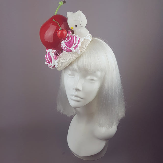"Naughty Kitty" Giant Cherry and Ice Cream Hat