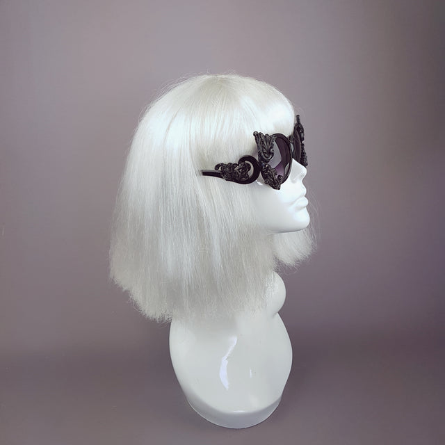 "Proserpine" Opulent Black Filigree Sunglasses