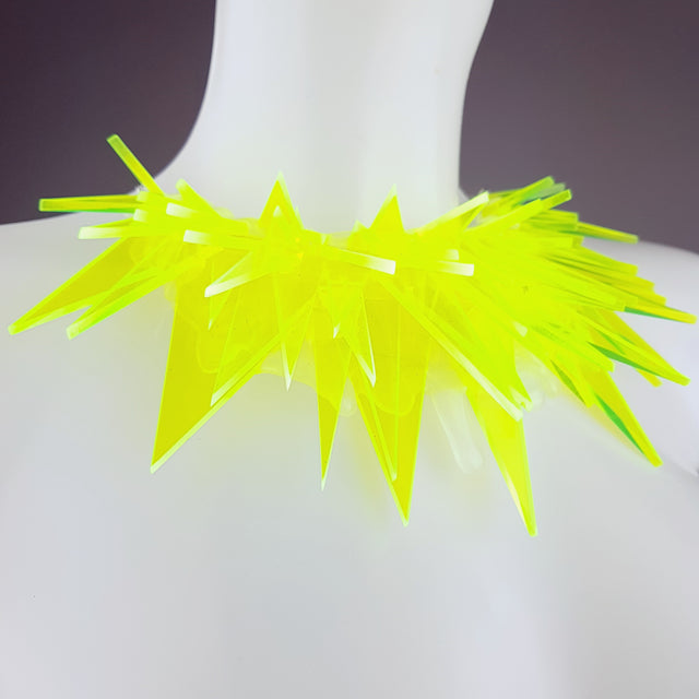 "Techno" Neon Perspex (No Hugs) Neckpiece