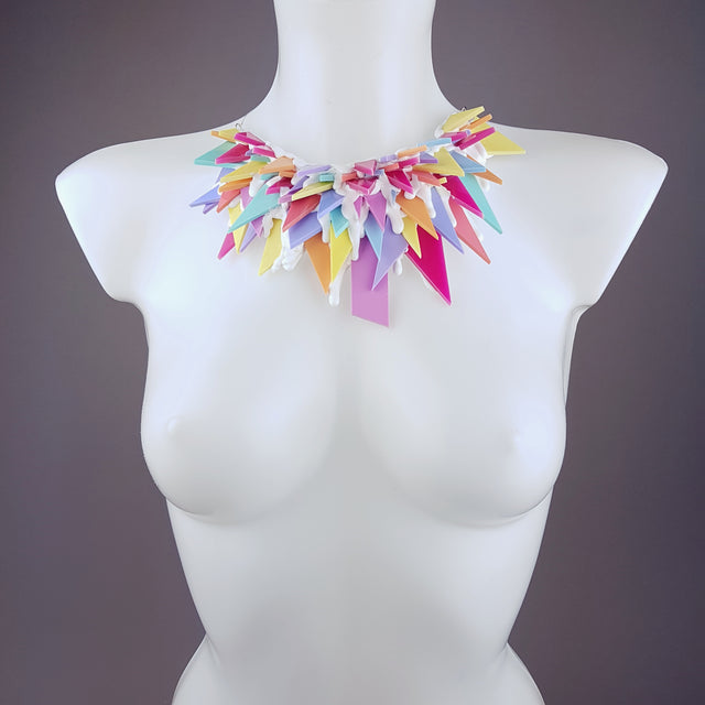 "Rock Candy" Colourful Perspex (No Hugs) Neckpiece