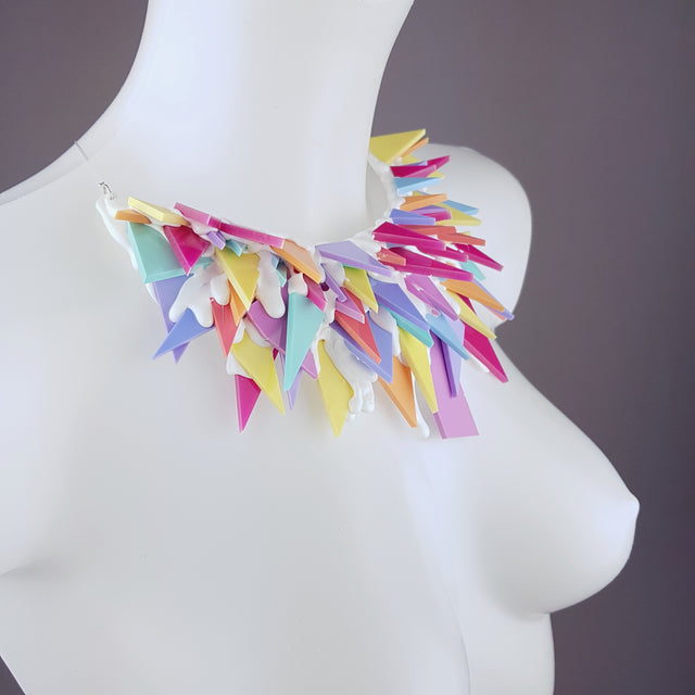 "Rock Candy" Colourful Perspex (No Hugs) Neckpiece