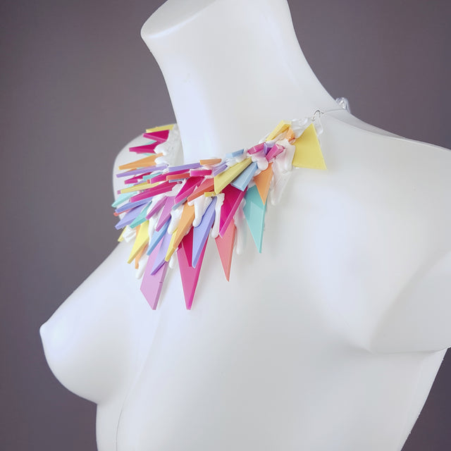 "Rock Candy" Colourful Perspex (No Hugs) Neckpiece