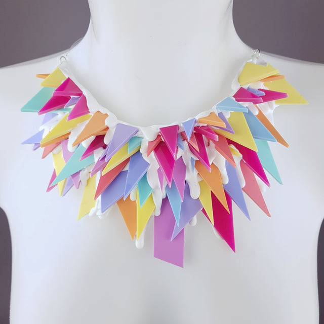 "Rock Candy" Colourful Perspex (No Hugs) Neckpiece