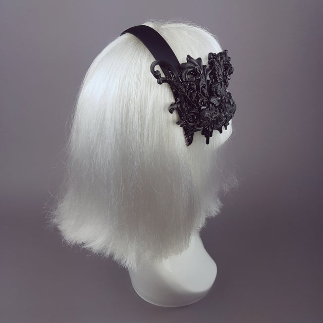 "Désiré" Black Filigree Baroque Gothic Mask