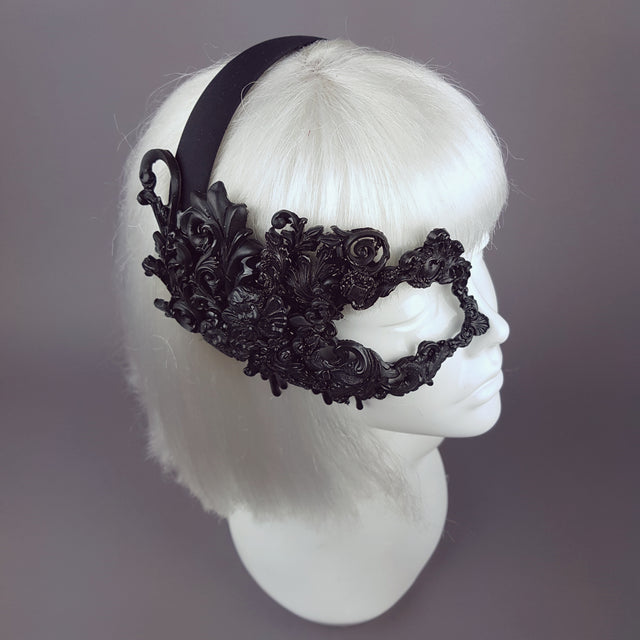 "Désiré" Black Filigree Baroque Gothic Mask
