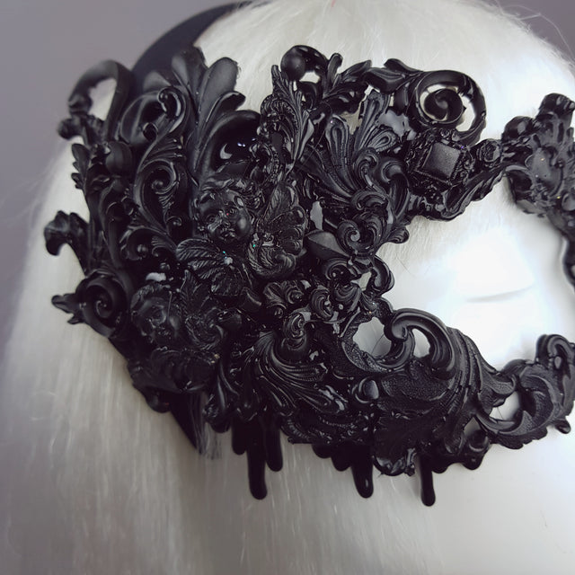 "Désiré" Black Filigree Baroque Gothic Mask