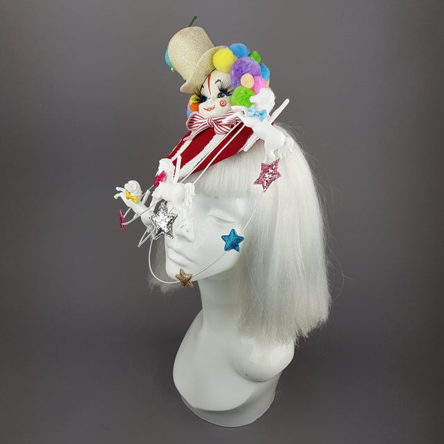 "Funfair" Clown, Carousel, Star Fascinator Hat