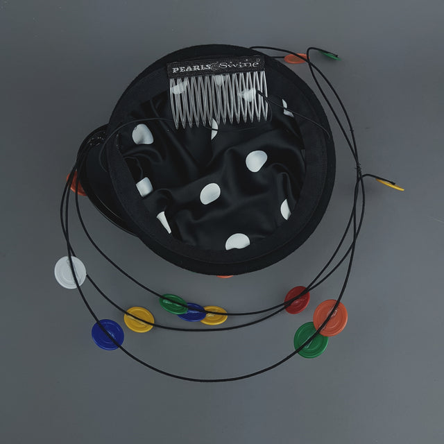 "Lucky Streak" Roulette Casino Chips Fascinator Hat