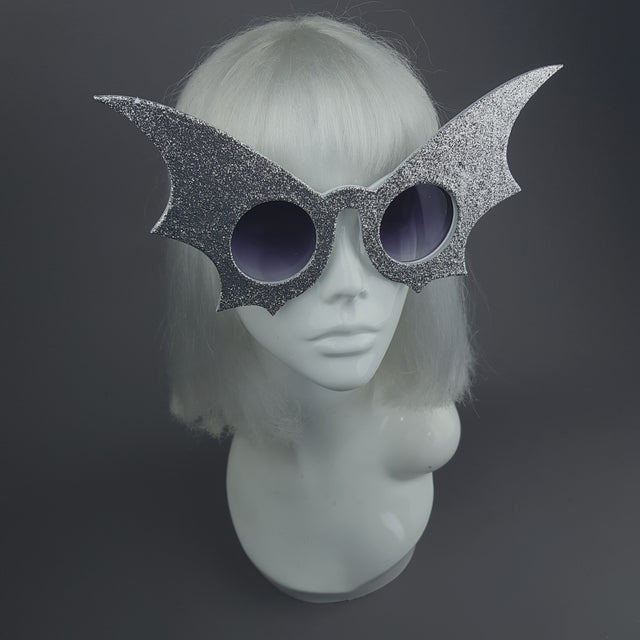 "Nocturne" Silver Bat Wing Sunglasses
