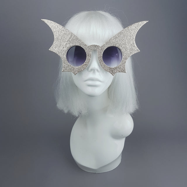 "Flutter" Gold Bat Wing Sunglasses