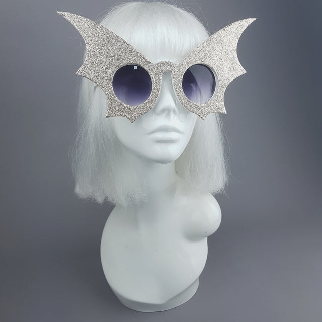 "Flutter" Gold Bat Wing Sunglasses