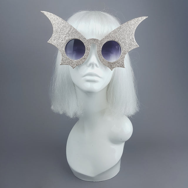 "Flutter" Gold Bat Wing Sunglasses