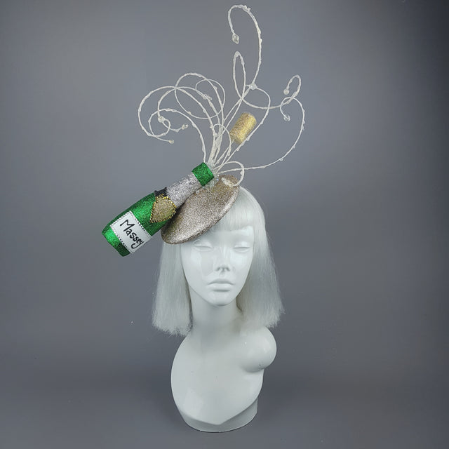 "Bolle" Champagne Bottle Glitter Hat