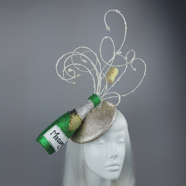 "Bolle" Champagne Bottle Glitter Hat