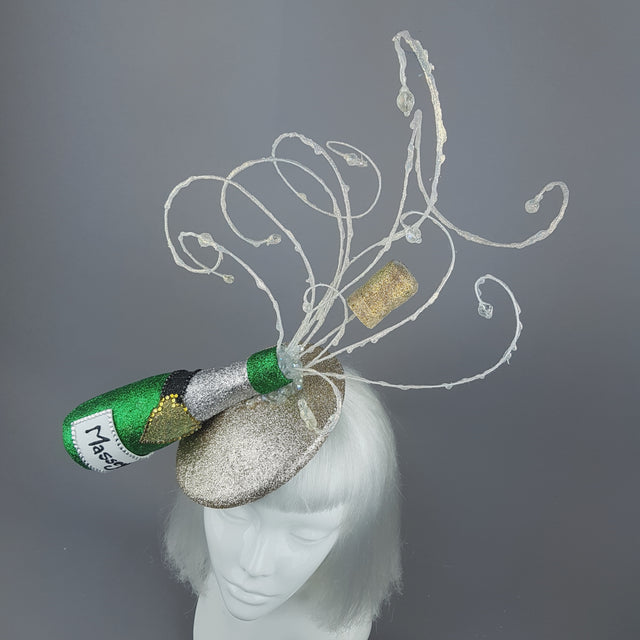 "Bolle" Champagne Bottle Glitter Hat