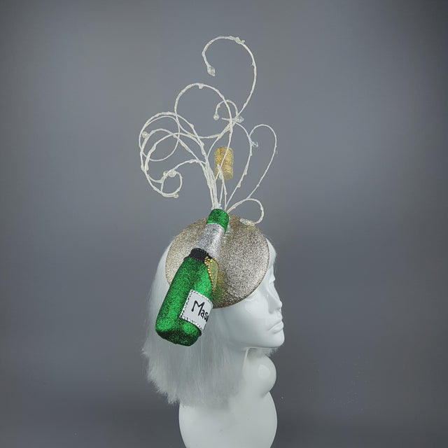 "Bolle" Champagne Bottle Glitter Hat