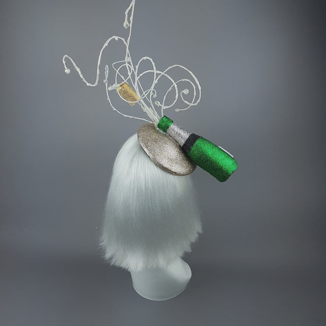 "Bolle" Champagne Bottle Glitter Hat