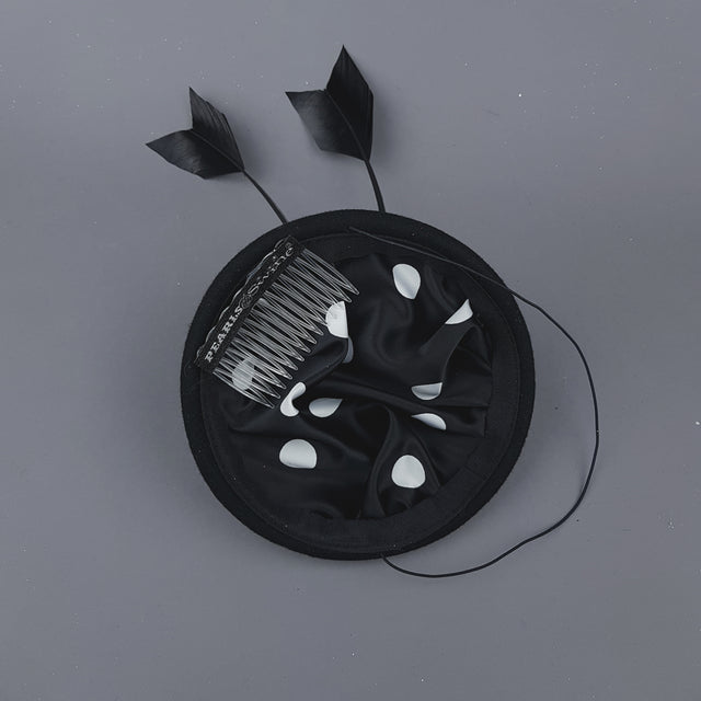 "Lovestruck" Red Glitter Heart & Bow Fascinator Hat