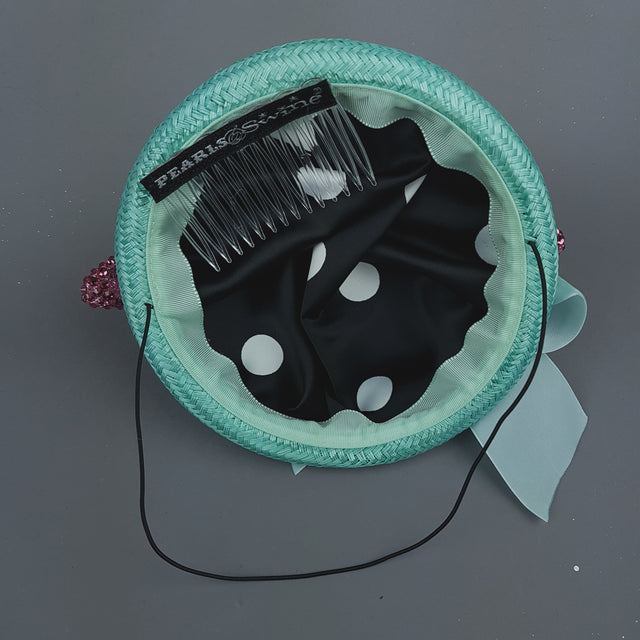 "Fou D'amour" Pink Crystal Flamingo Fascinator Hat