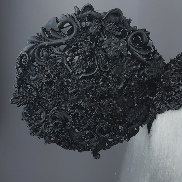 "Souris Noire" Black Filigree Baroque Gothic Ears