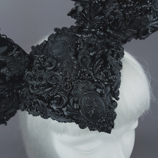 "Souris Noire" Black Filigree Baroque Gothic Ears