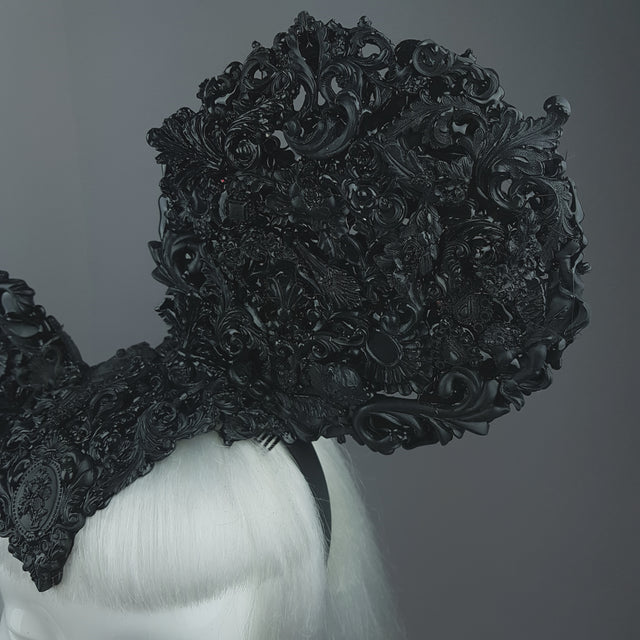 "Souris Noire" Black Filigree Baroque Gothic Ears