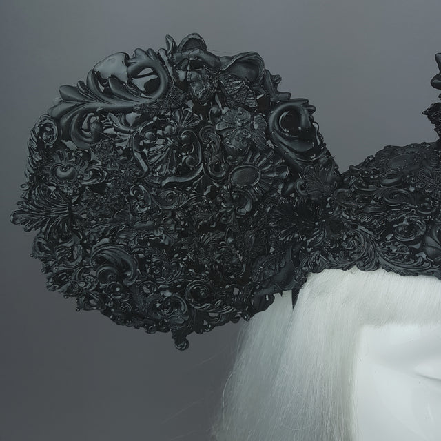 "Souris Noire" Black Filigree Baroque Gothic Ears