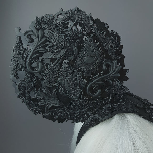 "Souris Noire" Black Filigree Baroque Gothic Ears