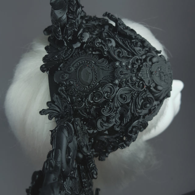 "Souris Noire" Black Filigree Baroque Gothic Ears