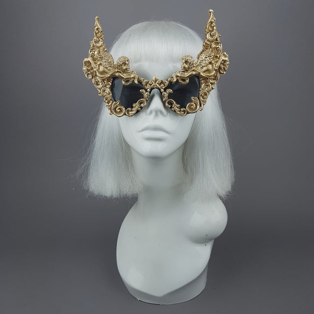 "Decadence" Outrageous Gold Filigree Sunglasses