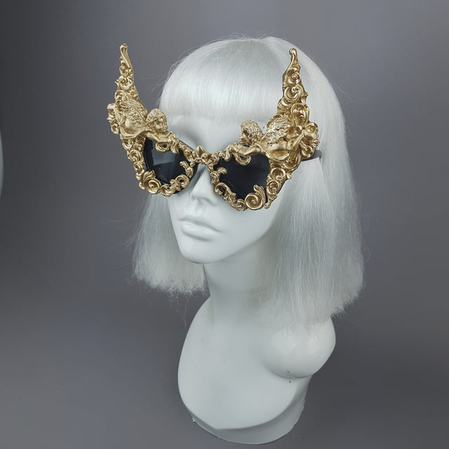 "Decadence" Outrageous Gold Filigree Sunglasses