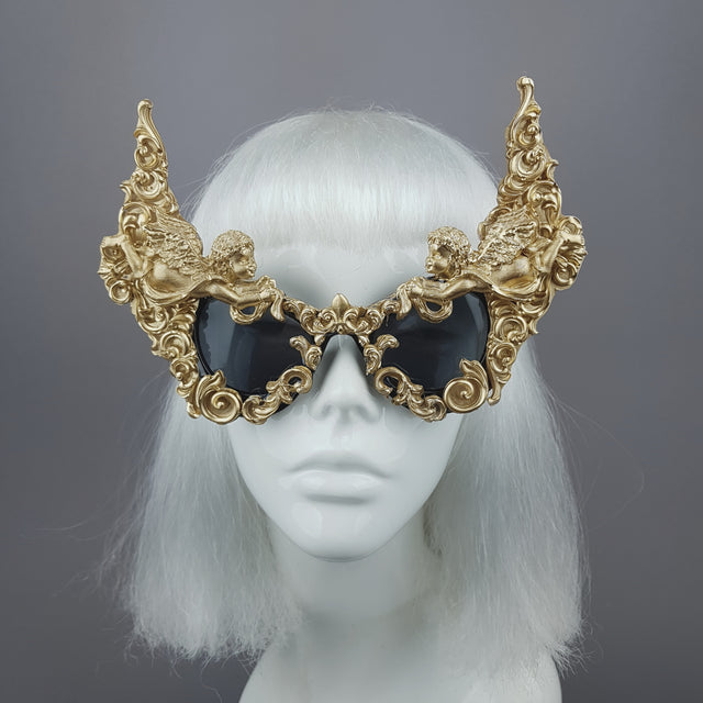 "Decadence" Outrageous Gold Filigree Sunglasses