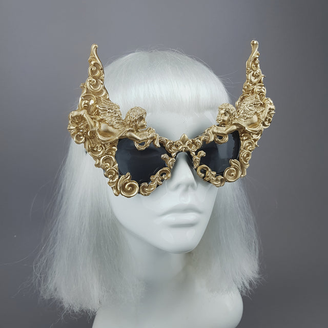 "Decadence" Outrageous Gold Filigree Sunglasses