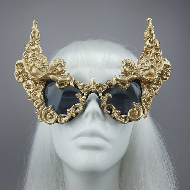 "Decadence" Outrageous Gold Filigree Sunglasses